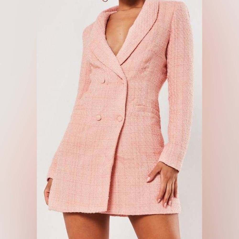 Missguided Tweed Blazer Dress